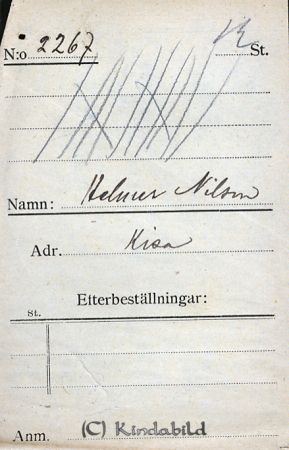 Helmer Nilsson  Kisa
Helmer Nilsson  Kisa
Nyckelord: Helmer Nilsson