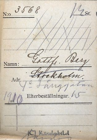 Gottfrid Berg 4:de Långgatan  Stockholm
Gottfrid Berg 4:de Långgatan  Stockholm
Nyckelord: Gottfrid Berg