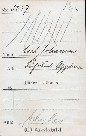 Karl Johansson Löfstad Opphem
Karl Johansson Löfstad Opphem
Nyckelord: Johansson Löfstad