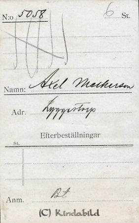 Axel Melkersson Lyggestorp
Axel Melkersson Lyggestorp
Nyckelord: Melkersson Lyggestorp