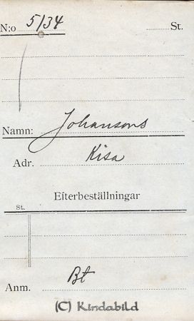 Johanssons Kisa
Johanssons Kisa
Nyckelord: Johanssons Kisa