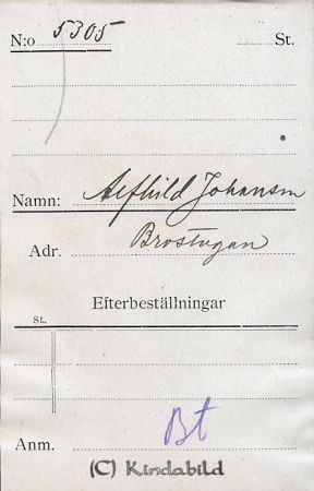 Alfhild Johansson Brostugan
Alfhild Johansson Brostugan
Nyckelord: Alfhild Johansson
