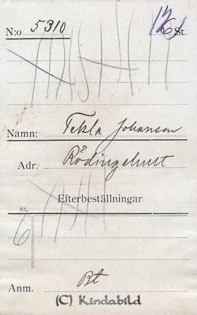 Tekla Johansson Rödingehult
godj
Tekla Johansson Rödingehult
Nyckelord: Johansson Rödingehult