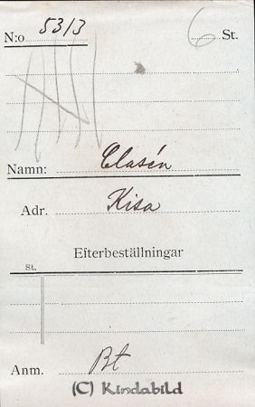 Clasén Kisa
Clasén Kisa
Nyckelord: Clasén Kisa