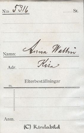 Anna Wallin Kisa
Anna Wallin Kisa
Nyckelord: Anna Wallin