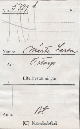 Märta Larsson Östorp
Märta Larsson Östorp
Nyckelord: Larsson Östorp