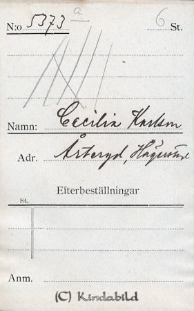 Cecilia Karlsson Årteryd Hägerstad
Cecilia Karlsson Årteryd Hägerstad
Nyckelord: Karlsson Årteryd