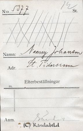Nanny Johansson St. Tidersrum
Nanny Johansson St. Tidersrum
Nyckelord: Nanny Johansson