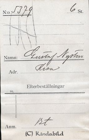 Gustaf Nysten Kisa
Gustaf Nysten Kisa
Nyckelord: Gustaf Nysten