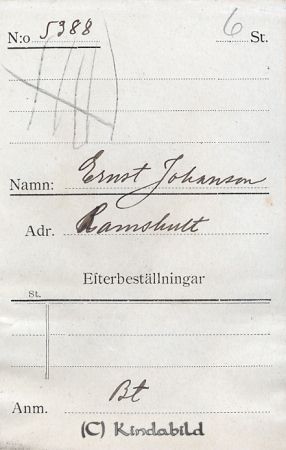 Ernst Johansson Ramshult
Ernst Johansson Ramshult
Nyckelord: Johansson Ramshult