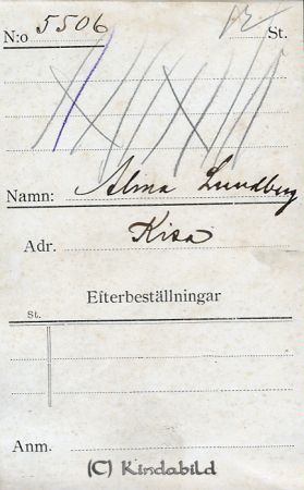 Alma Lundberg Kisa
Alma Lundberg Kisa
Nyckelord: Alma Lundberg