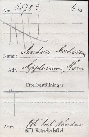 Anders Andersson Äpplerum Horn
Anders Andersson Äpplerum Horn
Nyckelord: Andersson Äpplerum