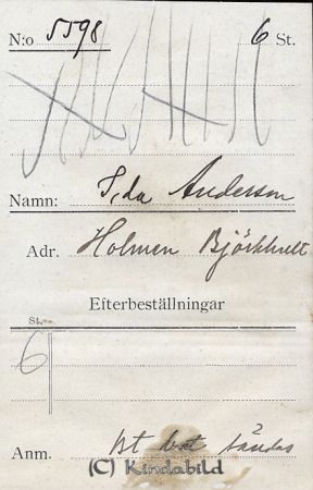 Ida Andersson Holmen Björkhult
Ida Andersson Holmen Björkhult
Nyckelord: Andersson Holmen