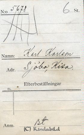 Karl Karlsson Sjöbo Kisa
Karl Karlsson Sjöbo Kisa
Nyckelord: Karlsson Sjöbo