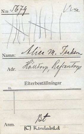 Alice M Isaksson Hälltorp Refvantorp
Alice M Isaksson Hälltorp Refvantorp
Nyckelord: Isaksson Hälltorp