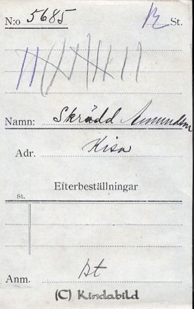 Skrädd. Amundsson Kisa
Skrädd. Amundsson Kisa
Nyckelord: Amundsson Kisa