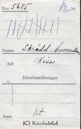 Skrädd. Amundsson Kisa
Skrädd. Amundsson Kisa
sex personer
Nyckelord: Amundsson Kisa