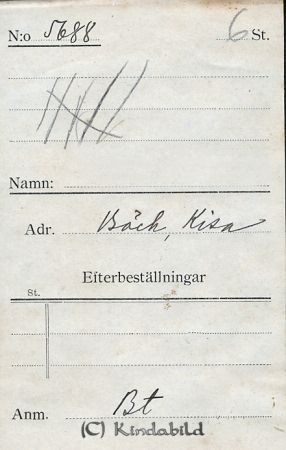 Bäck Kisa
Bäck Kisa
Nyckelord: Bäck Kisa