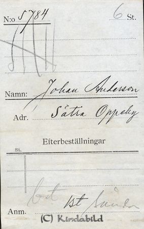 Johan Andersson Sätra Oppeby
Johan Andersson Sätra Oppeby
Nyckelord:  Andersson Sätra