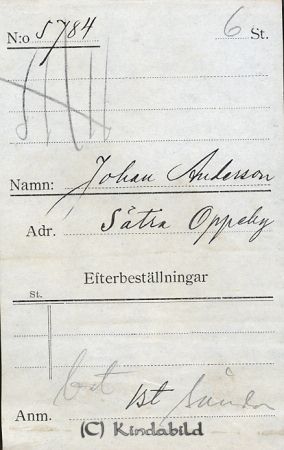 Johan Andersson Sätra Oppeby
Johan Andersson Sätra Oppeby
Nyckelord: Andersson Sätra