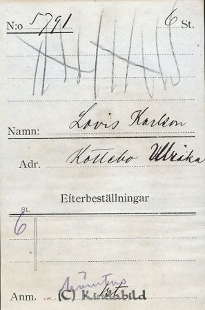 Lovis Karlsson Kottebo Ulrika
Lovis Karlsson Kottebo Ulrika
Nyckelord: Karlsson Kottebo
