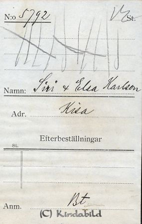 Siri och Elsa Karlsson Kisa
Siri och Elsa Karlsson Kisa
Nyckelord: Siri Elsa