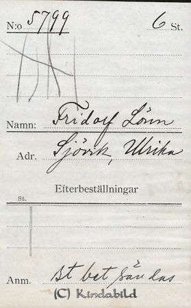 Fridolf Lönn Sjövik Ulrika
Fridolf Lönn Sjövik Ulrika
Nyckelord: Lönn Sjövik