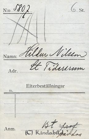 Hildur Nilsson St Tidersrum
Hildur Nilsson St Tidersrum
Nyckelord: Hildur Nilsson