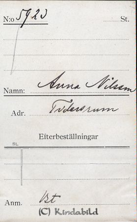 Anna Nilsson Tidersrum
Anna Nilsson Tidersrum
Nyckelord: Nilsson Tidersrum