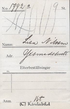 Lisa Nilsson Yxmedshult
Lisa Nilsson Yxmedshult
Nyckelord: Nilsson Yxmedshult