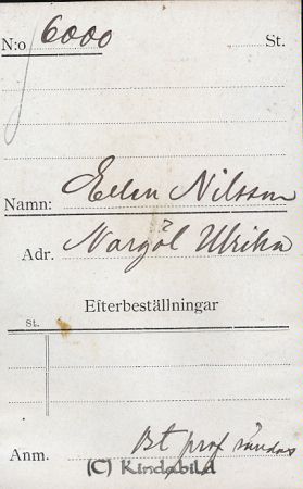 Ellen Nilsson Nargöl Ulrika
Nyckelord: Ellen Nilsson