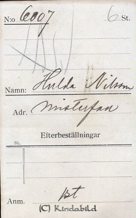 Hulda Nilsson Misterfall
Hulda Nilsson Misterfall
Nyckelord: Nilsson Misterfall