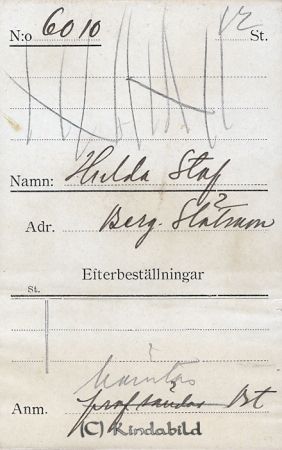 Hulda Staf Berg Slätmon
Hulda Staf Berg Slätmon
Nyckelord: Hulda Staf