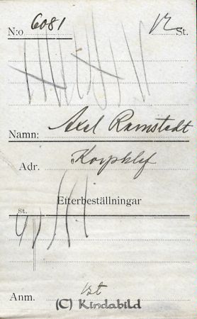 Axel Ramstedt Korpklef
Axel Ramstedt Korpklef
Nyckelord: Ramstedt Korpklef Korpklev