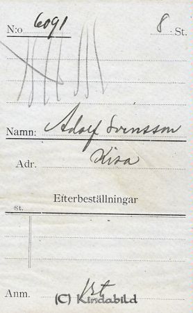 Adolf Svensson Kisa
Adolf Svensson Kisa
Nyckelord: Adolf Svensson