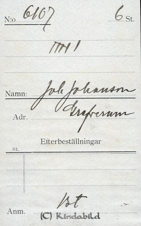 Joh Johansson Grefverum
Joh Johansson Grefverum
Nyckelord: Johansson Grefverum