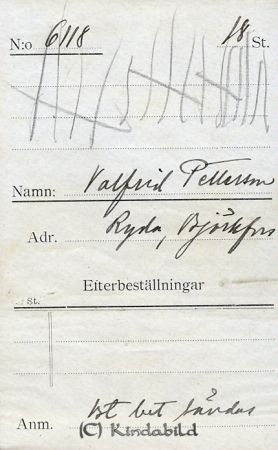 Valfrid Pettersson Ryda Björkfors
Valfrid Pettersson Ryda Björkfors
Nyckelord: Pettersson Ryda