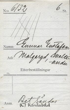 Gunnar Gustafsson Malgeryd Malexander
Gunnar Gustafsson Malgeryd Malexander
Nyckelord: Gustafsson Malgeryd