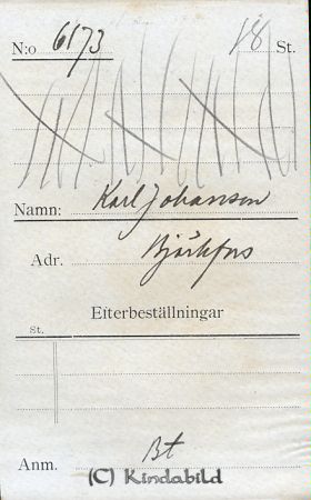 Karl Johansson Björkfors
Karl Johansson Björkfors
Nyckelord: Johansson Björkfors
