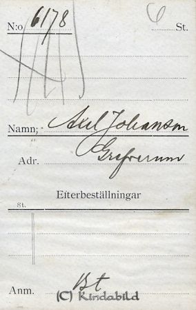 Axel Johansson Grefverum
Axel Johansson Grefverum
Nyckelord: Johansson Grefverum