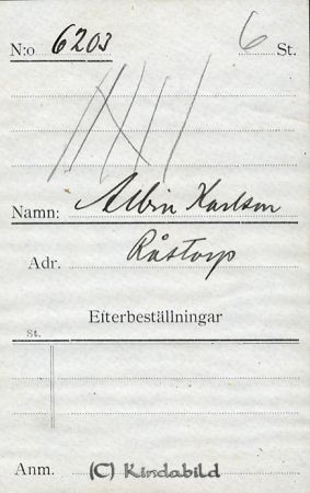 Albin Karlsson Råstorp
Albin Karlsson Råstorp
Nyckelord: Karlsson Råstorp