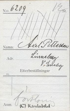 Axel Pettersson Linneberg V Eneby
Axel Pettersson Linneberg V Eneby
Nyckelord: Pettersson Linneberg