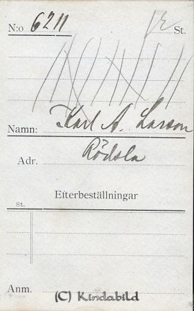 Karl A Larsson Rödsla
Nyckelord: Karl Larsson Rödsla