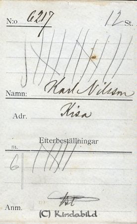 Karl Nilsson Kisa
Karl Nilsson Kisa
Nyckelord: Karl Nilsson