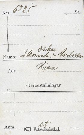 Skomak. Oskar Andersson Kisa
Skomak. Oskar Andersson Kisa
Nyckelord: Oskar Andersson