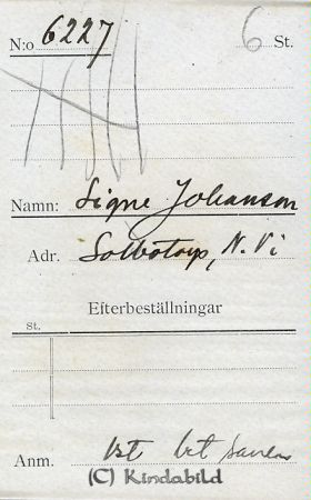 Signe Johansson Solbotorp  N Vi
Signe Johansson Solbotorp  N Vi
Nyckelord: Johansson Solbotorp