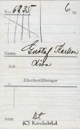 Gustaf Karlsson Kisa
Gustaf Karlsson Kisa
Nyckelord: Karlsson Kisa