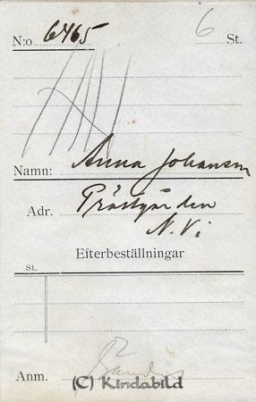 Anna Johansson Prästgården N Vi
Anna Johansson Prästgården N Vi
Nyckelord: Johansson Prästgården