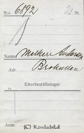 Melker Andersson Brokullen
Melker Andersson Brokullen
Nyckelord: Andersson Brokullen
