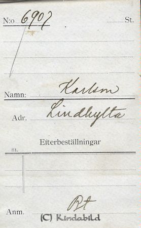  Karlsson Lindhylta
 Karlsson Lindhylta
Nyckelord: Karlsson Lindhylta